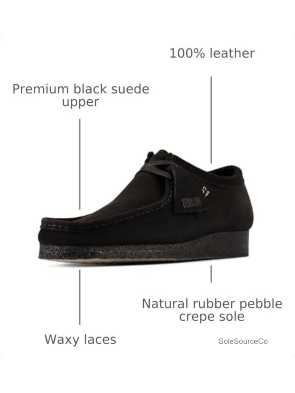 Wallabee Oxford Suede Lace-Up Casual Lightweight Shoes